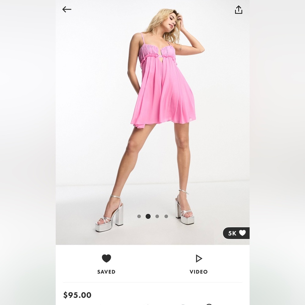 Pink mini dress